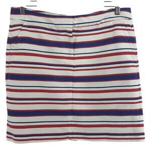 Tommy Hilfiger Striped Skirt Size 10 Red White Blue Patriotic Fourth Of July USA